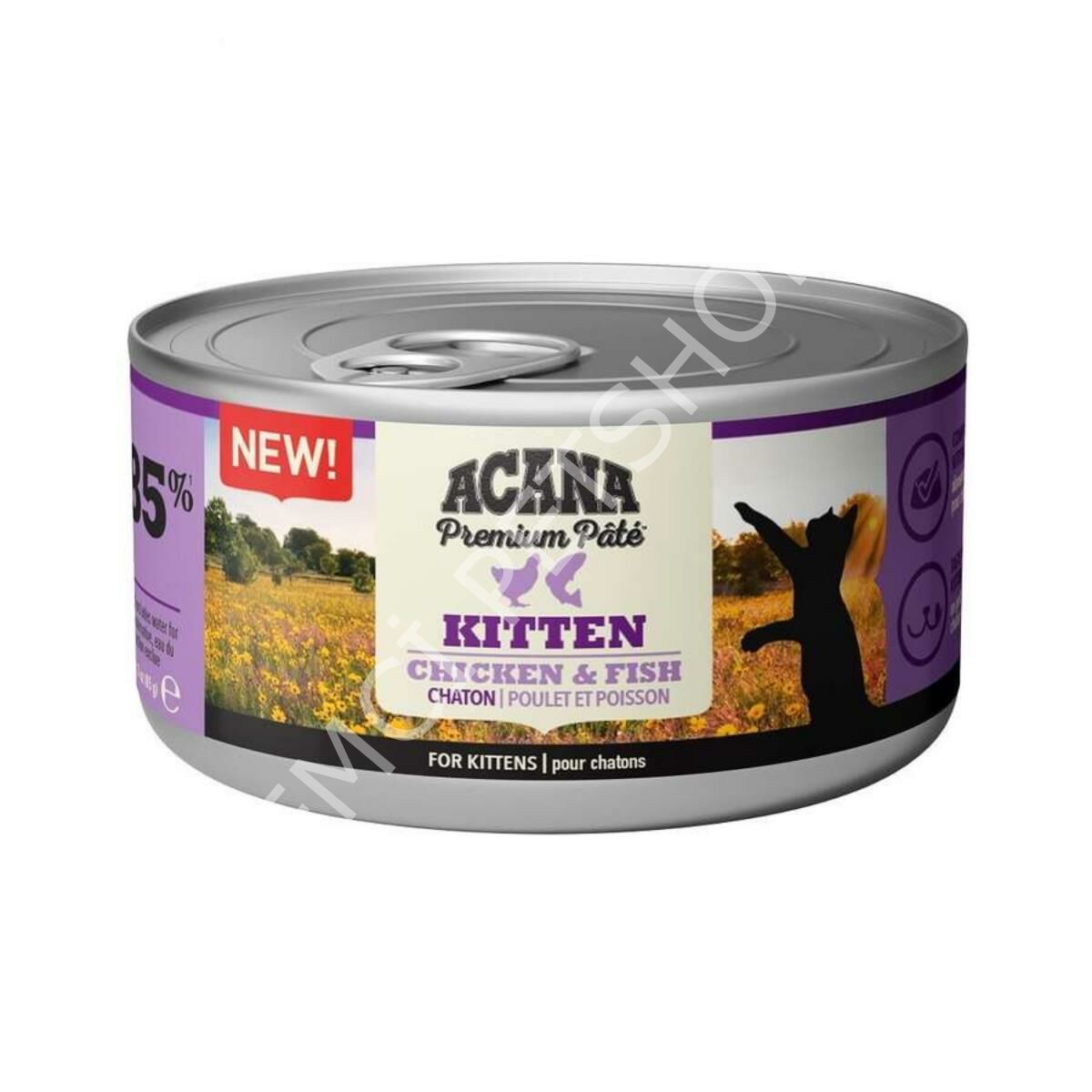 Acana Kitten Pate (Ezme) Tavuklu ve Balıklı Yavru Kedi Konservesi 85 Gr
