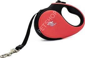 DOGGİE OTOMATİK UZATMA TASMASI SOFT SERİ KIRMIZI 12KG/3MT