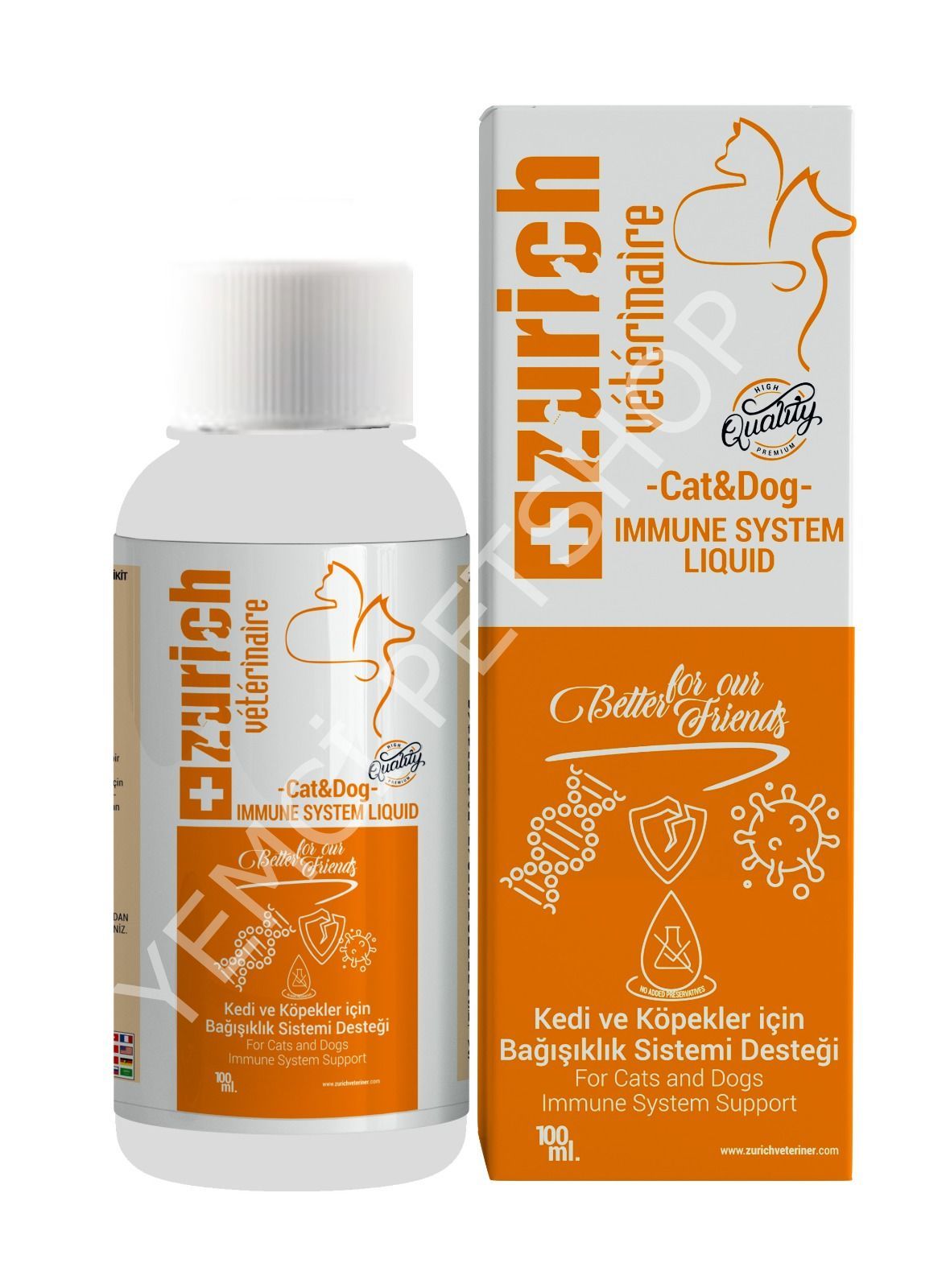 ZURİCH KEDİ KÖPEK BAĞIŞIKLIK GÜÇLENDİRİCİ LİKİT 100 ML