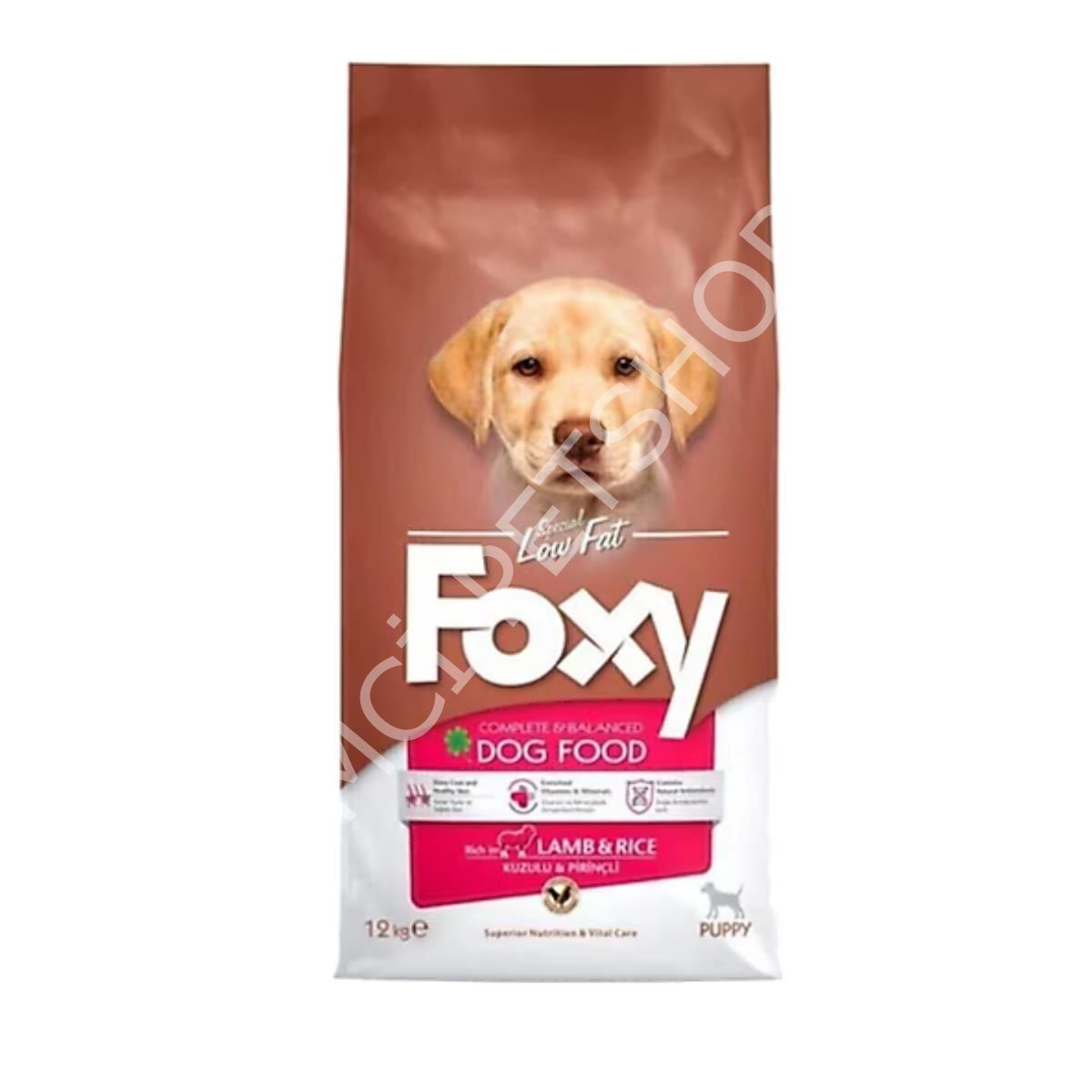 Foxy Puppy Kuzu Etli ve Pirinçli 12 kg Yavru Köpek Maması