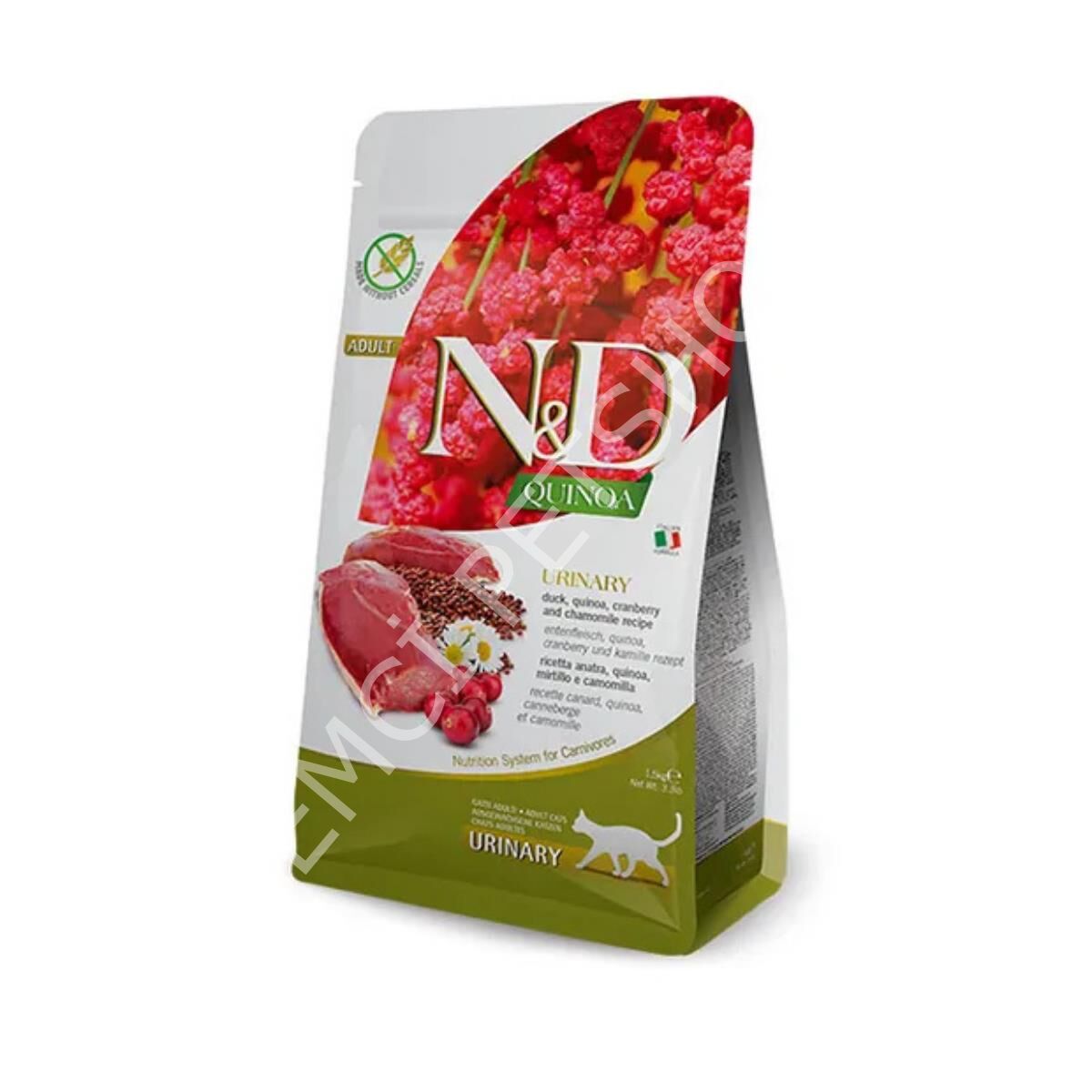 N&D Quinoa Urinary Ördek ve Kinoalı İdrar Yolları Destekleyici Kedi Maması 1,5 Kg